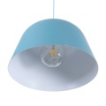 GLOBOSTAR® UPVALE  Μοντέρνο Κρεμαστό Φωτιστικό Οροφής με Ντουί 1 x E27 AC 220-240V IP20 - Γαλάζιο & Λευκό - Μ40 x Π40 x Υ24cm
