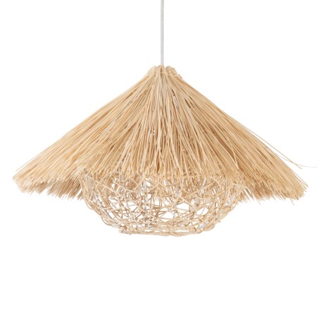 GLOBOSTAR® CHEOPE  Boho Κρεμαστό Φωτιστικό Οροφής με Ντουί 1 x E27 AC 220-240V IP20 - Μπεζ - Μ45 x Π45 x Υ35cm