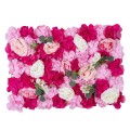 Τεχνητός Κήπος ROSALIE  Τεχνητό Διακοσμητικό Πάνελ Λουλουδιών - Κάθετος Κήπος σύνθεση Ροζαλί Μ60 x Π40 x Υ6cm