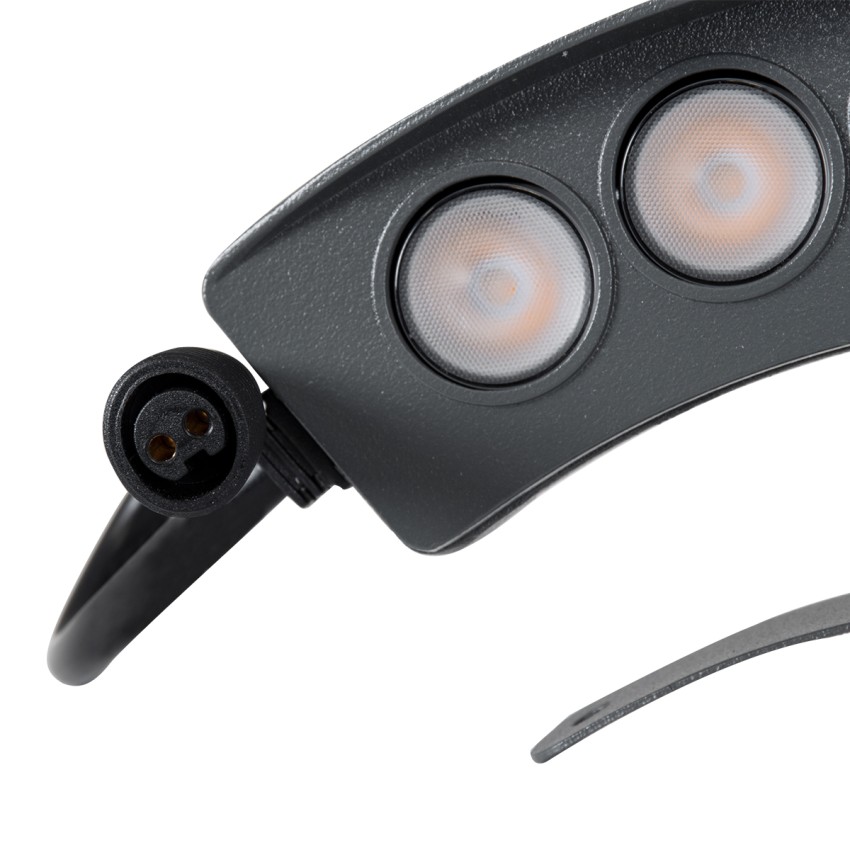 GLOBOSTAR® TREELIGHT-E  Κυρτή Μπάρα Φωτισμού Wall Washer για Φυτά - Δέντρα LED 6W 660lm 15° DC 24V Αδιάβροχο IP65 Θερμό Λευκό 2700K Dimmable - Γκρι Ανθρακί - Μ17.5 x Π4.5 x Υ8cm