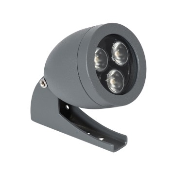 GLOBOSTAR® TREELIGHT-TREESPO  Σποτ Φωτισμού για Φυτά - Δέντρα LED 6W 660lm 15° DC 24V Αδιάβροχο IP65 Θερμό Λευκό 2700K Dimmable - Γκρι Ανθρακί - Μ6.6 x Π9 x Υ12cm