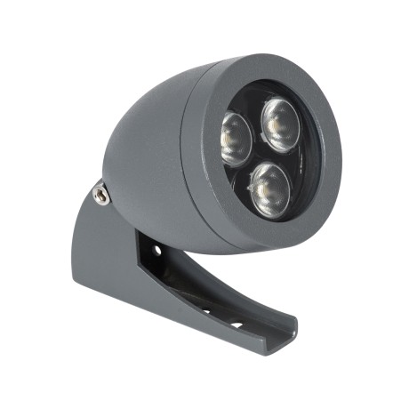 GLOBOSTAR® TREELIGHT-TREESPO  Σποτ Φωτισμού για Φυτά - Δέντρα LED 6W 660lm 15° DC 24V Αδιάβροχο IP65 Θερμό Λευκό 2700K Dimmable - Γκρι Ανθρακί - Μ6.6 x Π9 x Υ12cm