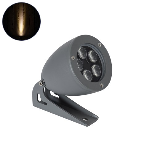 GLOBOSTAR® TREELIGHT-TREESPO  Σποτ Φωτισμού για Φυτά - Δέντρα LED 12W 1320lm 15° DC 24V Αδιάβροχο IP65 Θερμό Λευκό 2700K Dimmable - Γκρι Ανθρακί - Μ9 x Π11 x Υ9cm