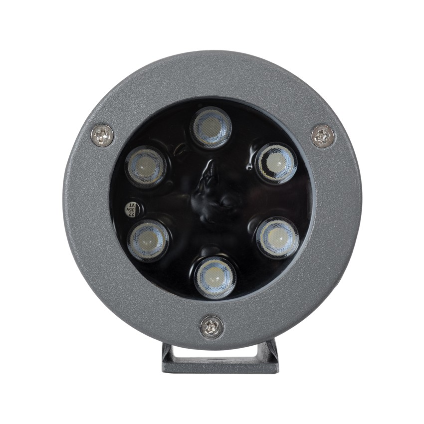 GLOBOSTAR® TREESPO  Φωτιστικό Σποτ για Φυτά - Δέντρα LED 12W 1260lm 15° DC 24V Αδιάβροχο IP67 Πολύχρωμο RGBW Dimmable DMX512 - Bridgelux SMD Chip - Γκρι Ανθρακί - Μ9 x Π11 x Υ9cm