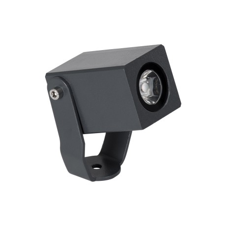 GLOBOSTAR® TREELIGHT-TREEMARO  Σποτ Φωτισμού για Φυτά - Δέντρα LED 3W 330lm 8° DC 24V Αδιάβροχο IP65 Θερμό Λευκό 2700K Dimmable - Γκρι Ανθρακί - Μ3.5 x Π6.4 x Υ10cm