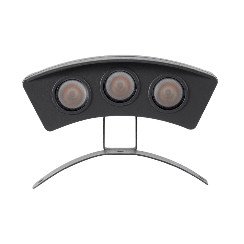 GLOBOSTAR® TREELIGHT-E  Κυρτή Μπάρα Φωτισμού Wall Washer για Φυτά - Δέντρα LED 3W 330lm 15° DC 24V Αδιάβροχο IP65 Θερμό Λευκό 2700K Dimmable - Γκρι Ανθρακί - Μ11 x Π3 x Υ8cm