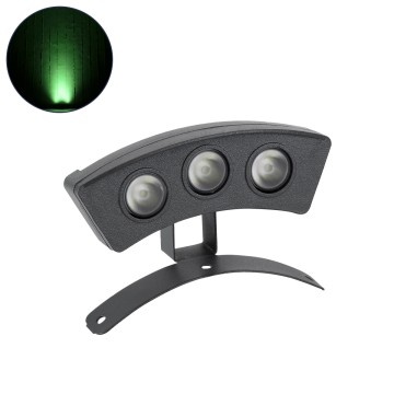GLOBOSTAR® TREELIGHT-E  Κυρτή Μπάρα Φωτισμού Wall Washer για Φυτά - Δέντρα LED 3W 255lm 15° DC 24V Αδιάβροχο IP65 Πράσινο Dimmable - Γκρι Ανθρακί - Μ11 x Π3 x Υ8cm