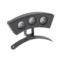 GLOBOSTAR® TREELIGHT-E  Κυρτή Μπάρα Φωτισμού Wall Washer για Φυτά - Δέντρα LED 3W 255lm 15° DC 24V Αδιάβροχο IP65 Πράσινο Dimmable - Γκρι Ανθρακί - Μ11 x Π3 x Υ8cm