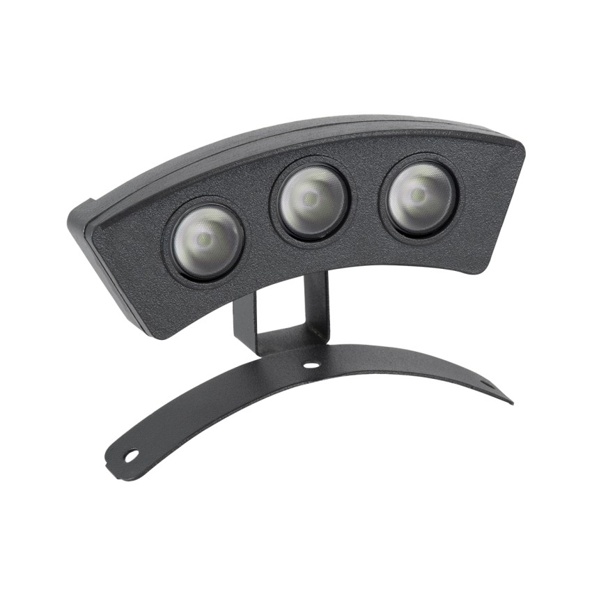 GLOBOSTAR® TREELIGHT-E  Κυρτή Μπάρα Φωτισμού Wall Washer για Φυτά - Δέντρα LED 3W 255lm 15° DC 24V Αδιάβροχο IP65 Πράσινο Dimmable - Γκρι Ανθρακί - Μ11 x Π3 x Υ8cm