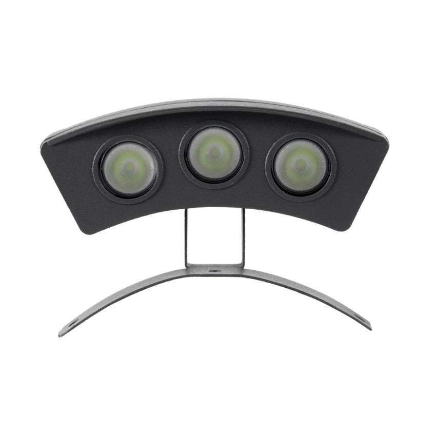 GLOBOSTAR® TREELIGHT-E  Κυρτή Μπάρα Φωτισμού Wall Washer για Φυτά - Δέντρα LED 3W 255lm 15° DC 24V Αδιάβροχο IP65 Πράσινο Dimmable - Γκρι Ανθρακί - Μ11 x Π3 x Υ8cm