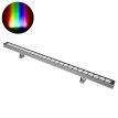 WASHER-JAVIA  Μπάρα Φωτισμού Wall Washer LED 48W 3840lm 5° DC 24V Αδιάβροχο IP67 Μ100 x Π5.2 x Υ3.6cm (Υ8.5 με Βάση) Πολύχρωμο RGBW DMX512 - Γκρι Ανθρακί