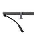 GLOBOSTAR® WASHER-STELLAR  Μπάρα Φωτισμού Wall Washer LED 12W 1080lm 30° DC 24V Αδιάβροχο IP65 Θερμό Λευκό 2700K Dimmable - Γκρι Ανθρακί - Μ100 x Π2 x Υ1.8cm