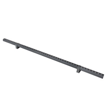 GLOBOSTAR® WASHER-STELLAR  Μπάρα Φωτισμού Wall Washer LED 12W 1020lm 30° DC 24V Αδιάβροχο IP65 Πολύχρωμο RGBW Dimmable DMX512 - Γκρι Ανθρακί - Μ100 x Π3.2 x Υ3cm