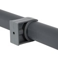 GLOBOSTAR® WASHER-STELLAR  Μπάρα Φωτισμού Wall Washer LED 12W 1020lm 30° DC 24V Αδιάβροχο IP65 Πολύχρωμο RGBW Dimmable DMX512 - Γκρι Ανθρακί - Μ100 x Π3.2 x Υ3cm