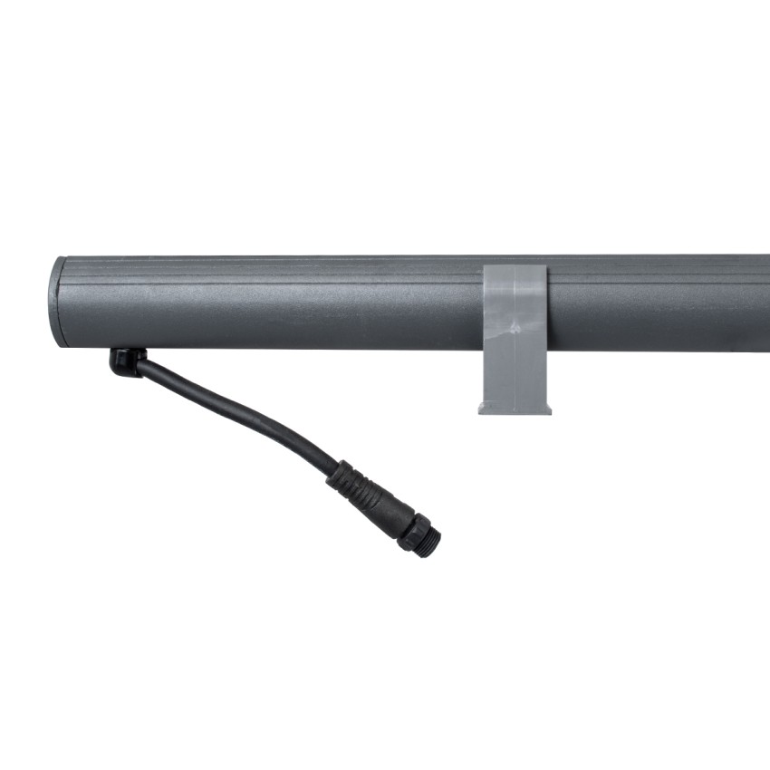 GLOBOSTAR® WASHER-PANDA  Μπάρα Φωτισμού Wall Washer LED 18W 1620lm 15° DC 24V Αδιάβροχο IP65 Πορτοκαλί 2200K Dimmable - Γκρι Ανθρακί - Μ100 x Π4 x Υ3.5cm