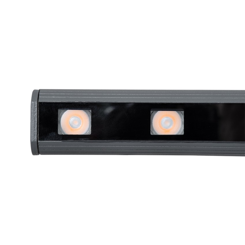 GLOBOSTAR® WASHER-PANDA  Μπάρα Φωτισμού Wall Washer LED 18W 1620lm 15° DC 24V Αδιάβροχο IP65 Πορτοκαλί 2200K Dimmable - Γκρι Ανθρακί - Μ100 x Π4 x Υ3.5cm