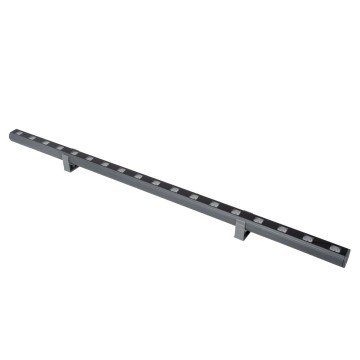GLOBOSTAR® WASHER-PANDA  Μπάρα Φωτισμού Wall Washer LED 36W 3060lm 15° DC 24V Αδιάβροχο IP65 Πολύχρωμο RGBW Dimmable DMX512 - Γκρι Ανθρακί - Μ100 x Π4 x Υ3.5cm