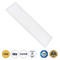 Χωνευτό LED Panel Milky Super Slim 120x30cm 48W 4320lm 120° CRI≥80Ra UGR<19 AC 220-240V IP20 Μ120 x Π30 x Υ1.5cm - Θερμό Λευκό 2700K - TÜV Certified Driver