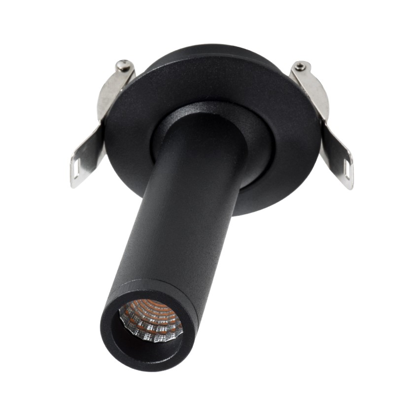 DALE  Χωνευτό LED Κινούμενο Spot Downlight TrimLess Φ6.4cm 5W 500lm 36° AC 220-240V IP20 Φ6.4cm x Υ10cm - Στρόγγυλο - Μαύρο - Θερμό Λευκό 2700K - Bridgelux COB - TÜV Certified Driver