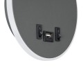 GLOBOSTAR® GOOSE  Μοντέρνο Φωτιστικό Τοίχου - Απλίκα Ξενοδοχείου Reading Light με Φορτιστή USB 3A LED 6W 600lm 36° & 360° AC 220-240V IP20 Φυσικό Λευκό 4500K - CREE XPE & Lumileds SMD Chip & TÜV SÜD Driver - Γκρι Ανθρακί Ματ - Μ15.5 x Π15 x Υ3