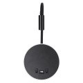 GLOBOSTAR® GOOSE  Μοντέρνο Φωτιστικό Τοίχου - Απλίκα Ξενοδοχείου Reading Light με Φορτιστή USB 3A LED 6W 600lm 36° & 360° AC 220-240V IP20 Φυσικό Λευκό 4500K - CREE XPE & Lumileds SMD Chip & TÜV SÜD Driver - Μαύρο Ματ - Μ15.5 x Π15 x Υ30.5cm
