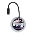 GLOBOSTAR® GOOSE  Μοντέρνο Φωτιστικό Τοίχου - Απλίκα Ξενοδοχείου Reading Light με Φορτιστή USB 3A LED 6W 600lm 36° & 360° AC 220-240V IP20 Φυσικό Λευκό 4500K - CREE XPE & Lumileds SMD Chip & TÜV SÜD Driver - Μαύρο Ματ - Μ15.5 x Π15 x Υ30.5cm