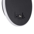 GLOBOSTAR® GOOSE  Μοντέρνο Φωτιστικό Τοίχου - Απλίκα Ξενοδοχείου Reading Light με Φορτιστή USB 3A LED 6W 600lm 36° & 360° AC 220-240V IP20 Φυσικό Λευκό 4500K - CREE XPE & Lumileds SMD Chip & TÜV SÜD Driver - Μαύρο Ματ - Μ15.5 x Π15 x Υ30.5cm