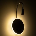 GLOBOSTAR® GOOSE  Μοντέρνο Φωτιστικό Τοίχου - Απλίκα Ξενοδοχείου Reading Light με Φορτιστή USB 3A LED 6W 600lm 36° & 360° AC 220-240V IP20 Φυσικό Λευκό 4500K - CREE XPE & Lumileds SMD Chip & TÜV SÜD Driver - Νίκελ Βούρτσας - Μ15.5 x Π15 x Υ30.