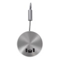 GLOBOSTAR® GOOSE  Μοντέρνο Φωτιστικό Τοίχου - Απλίκα Ξενοδοχείου Reading Light με Φορτιστή USB 3A LED 6W 600lm 36° & 360° AC 220-240V IP20 Φυσικό Λευκό 4500K - CREE XPE & Lumileds SMD Chip & TÜV SÜD Driver - Νίκελ Βούρτσας - Μ15.5 x Π15 x Υ30.