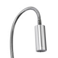 GLOBOSTAR® GOOSE  Μοντέρνο Φωτιστικό Τοίχου - Απλίκα Ξενοδοχείου Reading Light με Φορτιστή USB 3A LED 6W 600lm 36° & 360° AC 220-240V IP20 Φυσικό Λευκό 4500K - CREE XPE & Lumileds SMD Chip & TÜV SÜD Driver - Νίκελ Βούρτσας - Μ15.5 x Π15 x Υ30.
