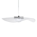 GLOBOSTAR® ACRYLICA  Μοντέρνο Κρεμαστό Φωτιστικό Οροφής LED 20W 2240lm 360° AC 220-240V IP20 Ρυθμιζόμενο Λευκό CCT με On/Off 2700K/4500K/6000K - Lumileds SMD Chip - Διάφανο & Μαύρο Ματ - Μ40 x Π40 x Υ6.5cm