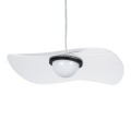 GLOBOSTAR® ACRYLICA  Μοντέρνο Κρεμαστό Φωτιστικό Οροφής LED 20W 2240lm 360° AC 220-240V IP20 Ρυθμιζόμενο Λευκό CCT με On/Off 2700K/4500K/6000K - Lumileds SMD Chip - Διάφανο & Μαύρο Ματ - Μ40 x Π40 x Υ6.5cm