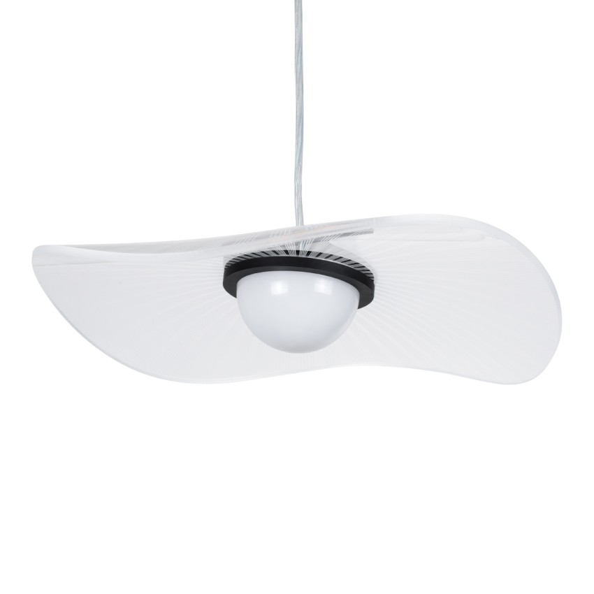 GLOBOSTAR® ACRYLICA  Μοντέρνο Κρεμαστό Φωτιστικό Οροφής LED 20W 2240lm 360° AC 220-240V IP20 Ρυθμιζόμενο Λευκό CCT με On/Off 2700K/4500K/6000K - Lumileds SMD Chip - Διάφανο & Μαύρο Ματ - Μ40 x Π40 x Υ6.5cm