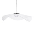 GLOBOSTAR® ACRYLICA  Μοντέρνο Κρεμαστό Φωτιστικό Οροφής LED 20W 2240lm 360° AC 220-240V IP20 Ρυθμιζόμενο Λευκό CCT με On/Off 2700K/4500K/6000K - Lumileds SMD Chip - Διάφανο & Μαύρο Ματ - Μ60 x Π60 x Υ15cm