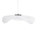 GLOBOSTAR® ACRYLICA  Μοντέρνο Κρεμαστό Φωτιστικό Οροφής LED 20W 2240lm 360° AC 220-240V IP20 Ρυθμιζόμενο Λευκό CCT με On/Off 2700K/4500K/6000K - Lumileds SMD Chip - Διάφανο & Μαύρο Ματ - Μ60 x Π60 x Υ15cm
