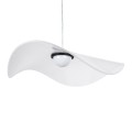 GLOBOSTAR® ACRYLICA  Μοντέρνο Κρεμαστό Φωτιστικό Οροφής LED 20W 2240lm 360° AC 220-240V IP20 Ρυθμιζόμενο Λευκό CCT με On/Off 2700K/4500K/6000K - Lumileds SMD Chip - Διάφανο & Μαύρο Ματ - Μ60 x Π60 x Υ15cm