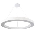 GLOBOSTAR® RA  Μοντέρνο Κρεμαστό Φωτιστικό Οροφής LED 100W 11020lm 120° AC 220-240V IP20 Ρυθμιζόμενο Λευκό CCT με Χειριστήριο από 2700K έως 6000K Dimmable - Lumileds SMD Chip - Λευκό Ματ - Μ120 x Π120 x Υ8cm