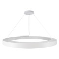 GLOBOSTAR® RA  Μοντέρνο Κρεμαστό Φωτιστικό Οροφής LED 100W 11020lm 120° AC 220-240V IP20 Ρυθμιζόμενο Λευκό CCT με Χειριστήριο από 2700K έως 6000K Dimmable - Lumileds SMD Chip - Λευκό Ματ - Μ120 x Π120 x Υ8cm