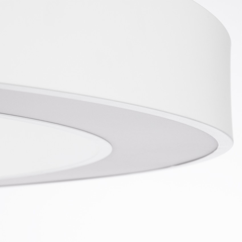 GLOBOSTAR® RA  Μοντέρνο Κρεμαστό Φωτιστικό Οροφής LED 100W 11020lm 120° AC 220-240V IP20 Ρυθμιζόμενο Λευκό CCT με Χειριστήριο από 2700K έως 6000K Dimmable - Lumileds SMD Chip - Λευκό Ματ - Μ120 x Π120 x Υ8cm