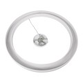 GLOBOSTAR® RA  Μοντέρνο Κρεμαστό Φωτιστικό Οροφής LED 100W 11020lm 120° AC 220-240V IP20 Ρυθμιζόμενο Λευκό CCT με Χειριστήριο από 2700K έως 6000K Dimmable - Lumileds SMD Chip - Λευκό Ματ - Μ120 x Π120 x Υ8cm