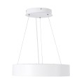 GLOBOSTAR® BURTON  Μοντέρνο Κρεμαστό Φωτιστικό Οροφής LED 67W 7370lm 120° AC 220-240V IP20 Ρυθμιζόμενο Λευκό CCT με Χειριστήριο από 2700K έως 6000K Dimmable - Lumileds SMD Chip - Λευκό Ματ - Μ40 x Π40 x Υ8cm