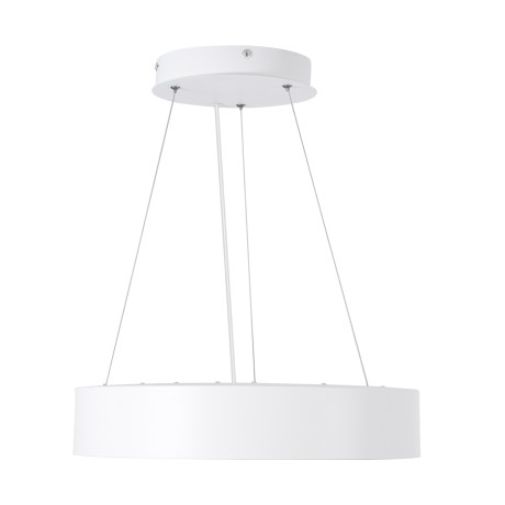 GLOBOSTAR® BURTON  Μοντέρνο Κρεμαστό Φωτιστικό Οροφής LED 67W 7370lm 120° AC 220-240V IP20 Ρυθμιζόμενο Λευκό CCT με Χειριστήριο από 2700K έως 6000K Dimmable - Lumileds SMD Chip - Λευκό Ματ - Μ40 x Π40 x Υ8cm