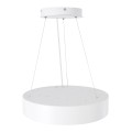 GLOBOSTAR® BURTON  Μοντέρνο Κρεμαστό Φωτιστικό Οροφής LED 67W 7370lm 120° AC 220-240V IP20 Ρυθμιζόμενο Λευκό CCT με Χειριστήριο από 2700K έως 6000K Dimmable - Lumileds SMD Chip - Λευκό Ματ - Μ40 x Π40 x Υ8cm