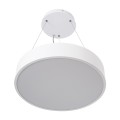GLOBOSTAR® BURTON  Μοντέρνο Κρεμαστό Φωτιστικό Οροφής LED 67W 7370lm 120° AC 220-240V IP20 Ρυθμιζόμενο Λευκό CCT με Χειριστήριο από 2700K έως 6000K Dimmable - Lumileds SMD Chip - Λευκό Ματ - Μ40 x Π40 x Υ8cm