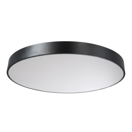 GLOBOSTAR® BURTON 61204-S Μοντέρνο Φωτιστικό Οροφής LED 100W 11020lm 120° AC 220-240V IP20 Ρυθμιζόμενο Λευκό CCT με Χειριστήριο από 2700K έως 6000K Dimmable - Lumileds SMD Chip - Μαύρο Ματ - Μ80 x Π80 x Υ8cm