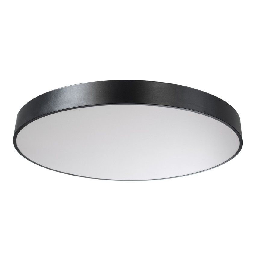 GLOBOSTAR® BURTON 61204-S Μοντέρνο Φωτιστικό Οροφής LED 100W 11020lm 120° AC 220-240V IP20 Ρυθμιζόμενο Λευκό CCT με Χειριστήριο από 2700K έως 6000K Dimmable - Lumileds SMD Chip - Μαύρο Ματ - Μ80 x Π80 x Υ8cm