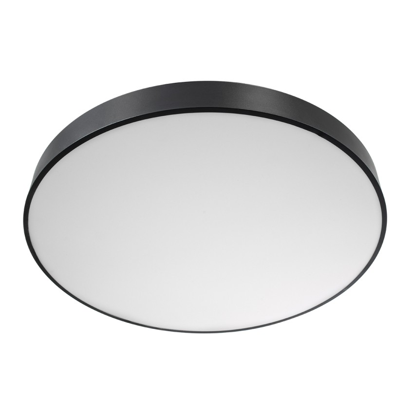 GLOBOSTAR® BURTON 61204-S Μοντέρνο Φωτιστικό Οροφής LED 100W 11020lm 120° AC 220-240V IP20 Ρυθμιζόμενο Λευκό CCT με Χειριστήριο από 2700K έως 6000K Dimmable - Lumileds SMD Chip - Μαύρο Ματ - Μ80 x Π80 x Υ8cm