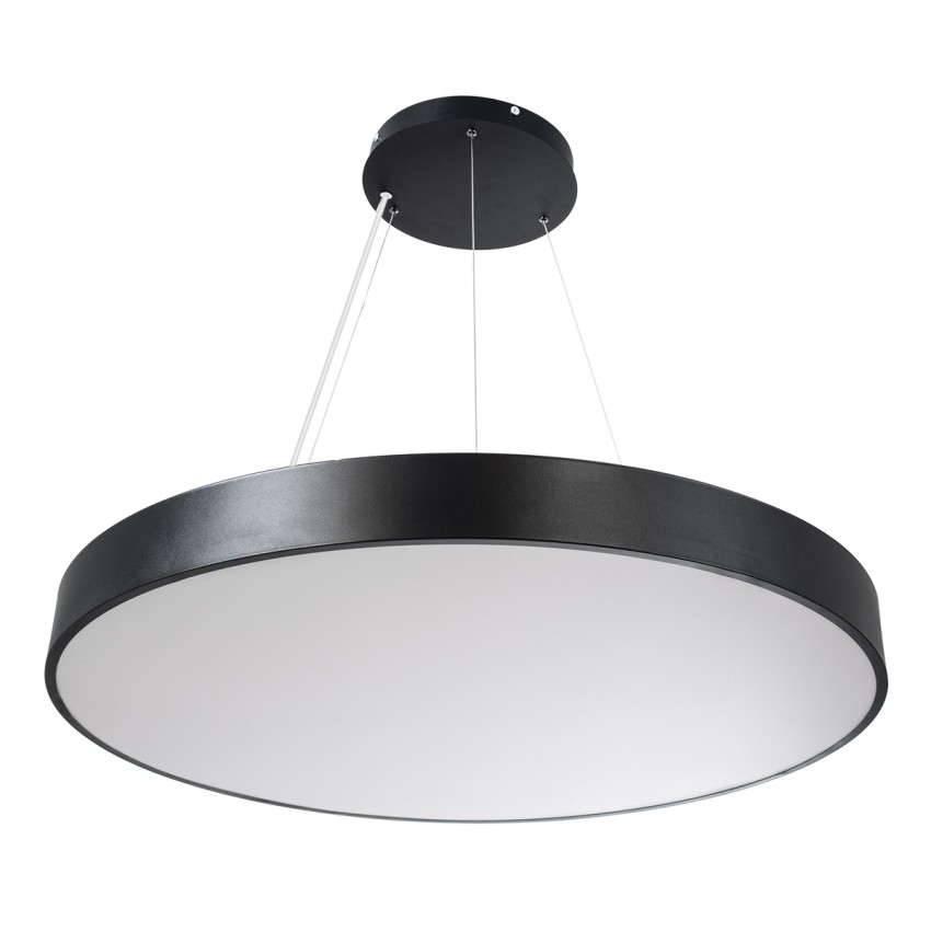 GLOBOSTAR® BURTON 61204-S Μοντέρνο Φωτιστικό Οροφής LED 100W 11020lm 120° AC 220-240V IP20 Ρυθμιζόμενο Λευκό CCT με Χειριστήριο από 2700K έως 6000K Dimmable - Lumileds SMD Chip - Μαύρο Ματ - Μ80 x Π80 x Υ8cm