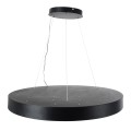 GLOBOSTAR® BURTON 61204-S Μοντέρνο Φωτιστικό Οροφής LED 100W 11020lm 120° AC 220-240V IP20 Ρυθμιζόμενο Λευκό CCT με Χειριστήριο από 2700K έως 6000K Dimmable - Lumileds SMD Chip - Μαύρο Ματ - Μ80 x Π80 x Υ8cm