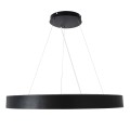 GLOBOSTAR® BURTON  Μοντέρνο Κρεμαστό Φωτιστικό Οροφής LED 100W 11020lm 120° AC 220-240V IP20 Ρυθμιζόμενο Λευκό CCT με Χειριστήριο από 2700K έως 6000K Dimmable - Lumileds SMD Chip - Μαύρο Ματ - Μ80 x Π80 x Υ8cm